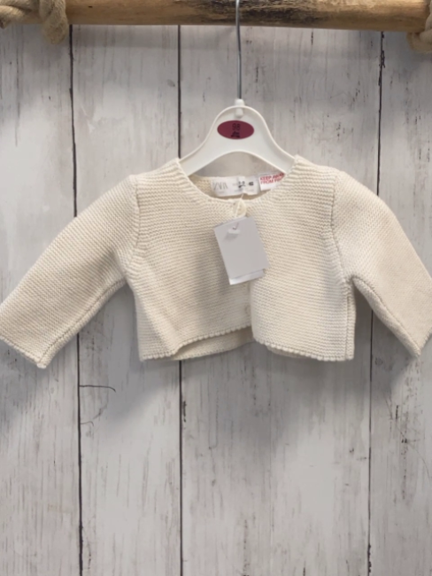 Zara  Strickjacke  Gr. 62  weiß 