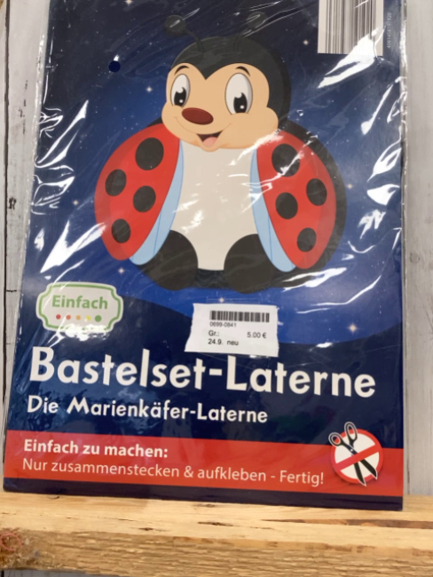 neu Laternenbastelset Marienkäfer