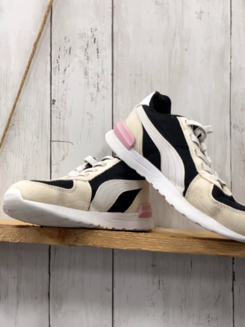 Puma Schuhe Gr. 33  beige schwarz weiß rosa