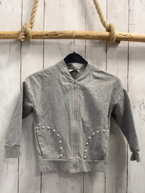 Monnalisa Sweatjacke Gr. 110  grau Perlen
