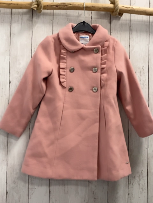 Mayoral Mantel Gr. 116  rosa Rüsschen
