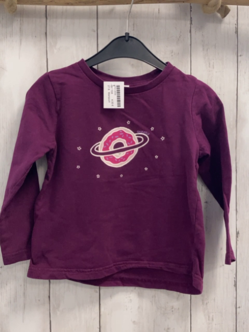 Manguun  Pullover  Gr. 104  brombeere Cupcake weiße Sterne 