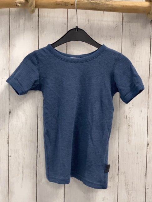 Dilling  U-Hemd  Gr. 98  blau Schurwolle 