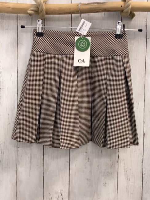 neu  Rock Gr. 140  weiß schwarz braun kariert NP 17,99€ 