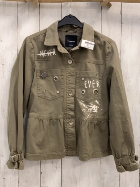 Reserved  Jacke  Gr. 146  kiwi weiße Schrift 