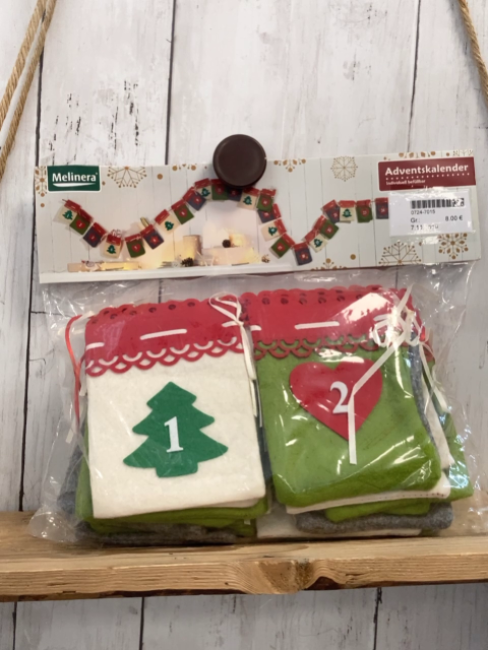 neu Adventskalender Filztaschen zum Selbstbefüllen