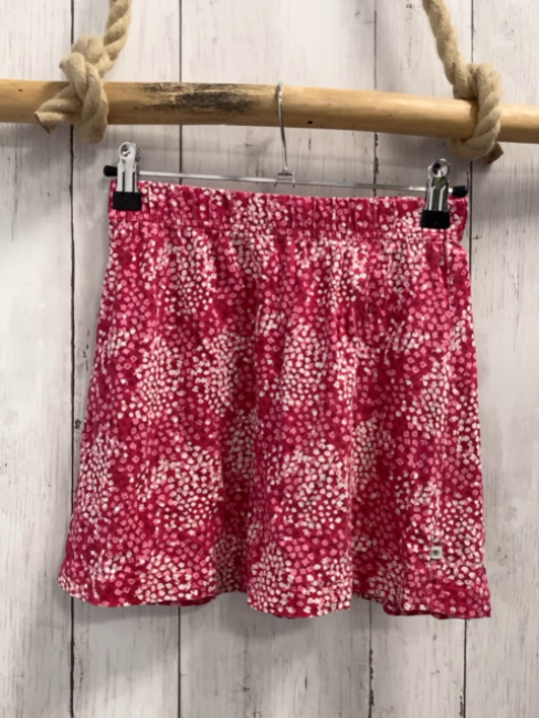 Tom Tailor  Rock Gr. 122  rot rosa weiße Blumen 