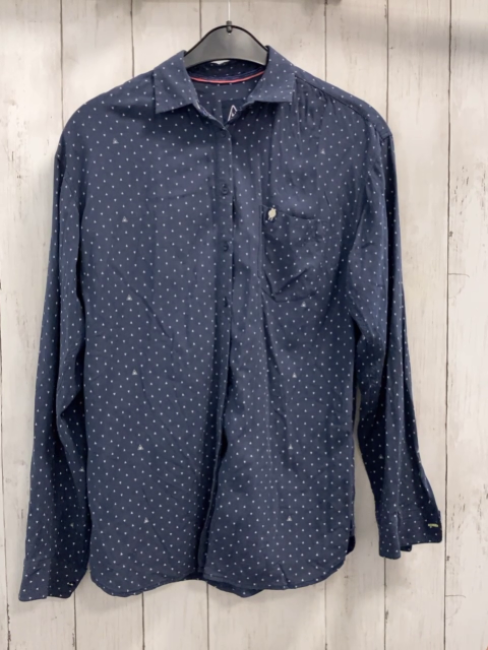 Gaastra  Bluse Gr. M  blau weiße Dreiecke 