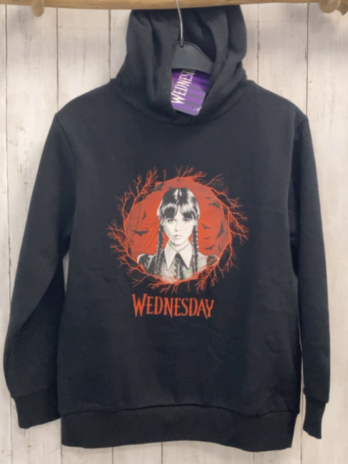 neu  Pullover  Gr. 146/152  schwarz Kapuze Wednesday 
