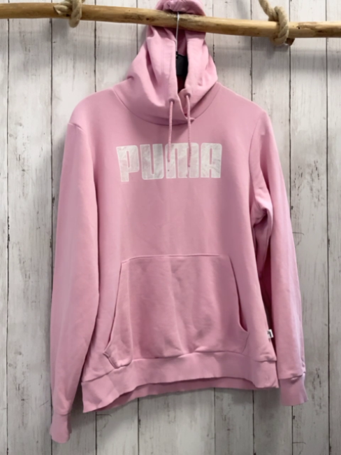 PUma  Pullover  Gr. 164/170  rosa Kapuze weiße Schrift 