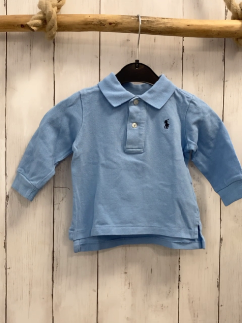 Ralph Lauren Langarmshirt Gr. 74  blau Polokragen
