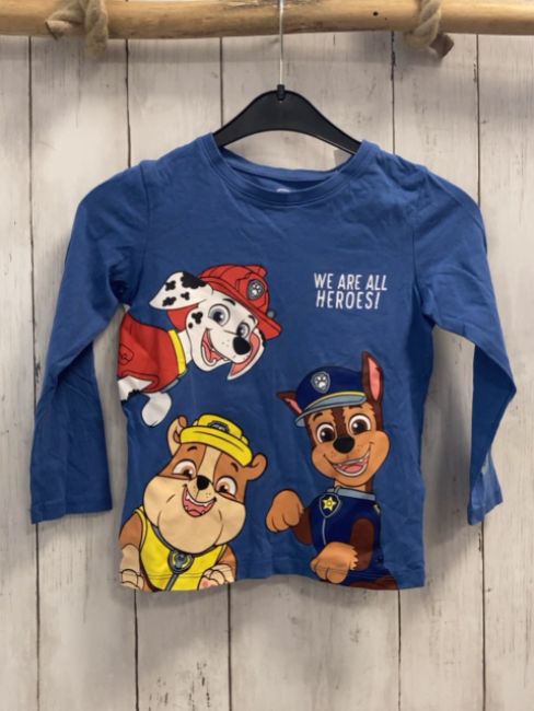  Langarmshirt Gr. 110  blau Paw Patrol