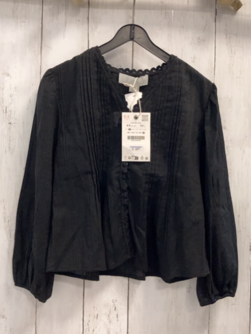 neu Zara  Bluse  Gr. 128  schwarz Rippen NP 22,95 € 