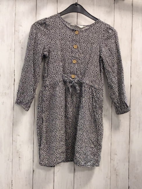 H&M  Kleid  Gr. 122  schwarz weiße Blumen 