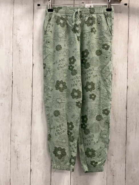 H&M  Hose  Gr. 134  mint kiwi Blumen 