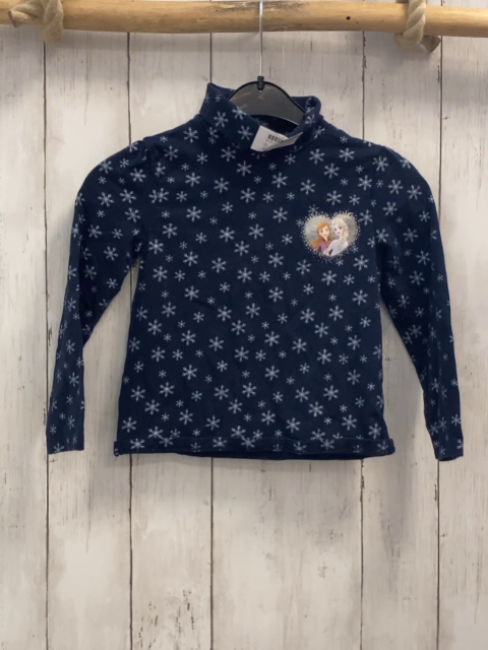   Langarmshirt  Gr. 110  blau hellblaue Kristalle Rolli Frozen 