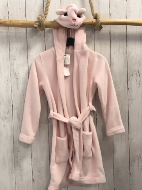 H&M  Bademantel  Gr. 122/128  rosa Kapuze Plüsch 