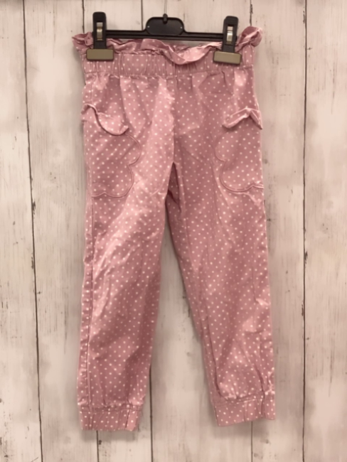   Hose  Gr. 116  rosa weiße Punkte Gummizugbund 