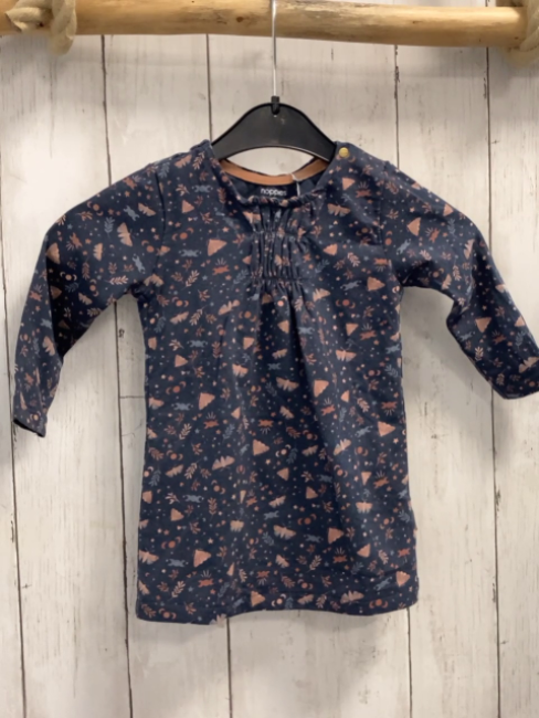 Noppies  Kleid  Gr. 74  blau bunte Schmetterlinge + Blätter 