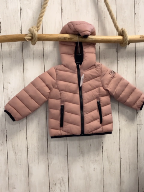 Reebok Jacke  Gr. 80  altrosa schwarzer Bund + schwarze Reißverschlüsse 