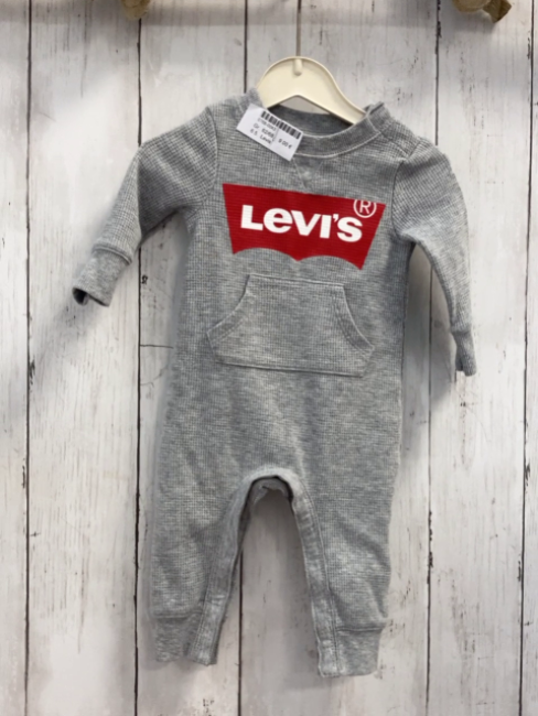 Levi´s  Overall Gr. 62/68  grau Struktur roter Balken mit weißer Schrift 