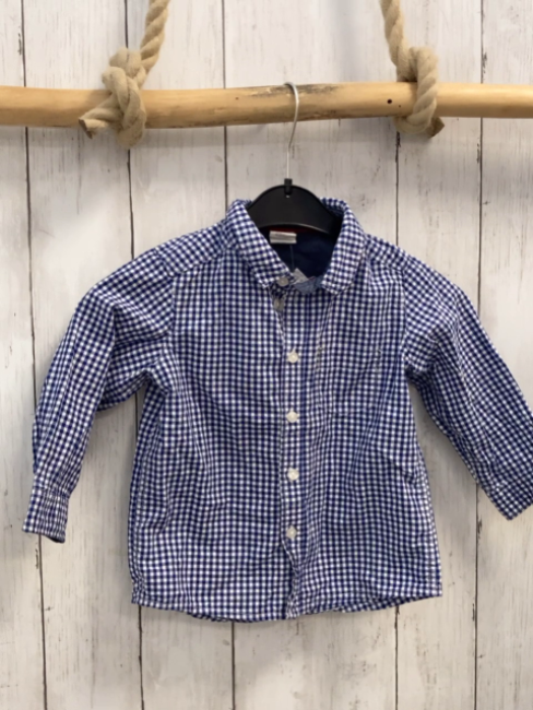 H&M  Hemd  Gr. 74  blau weiß kariert 