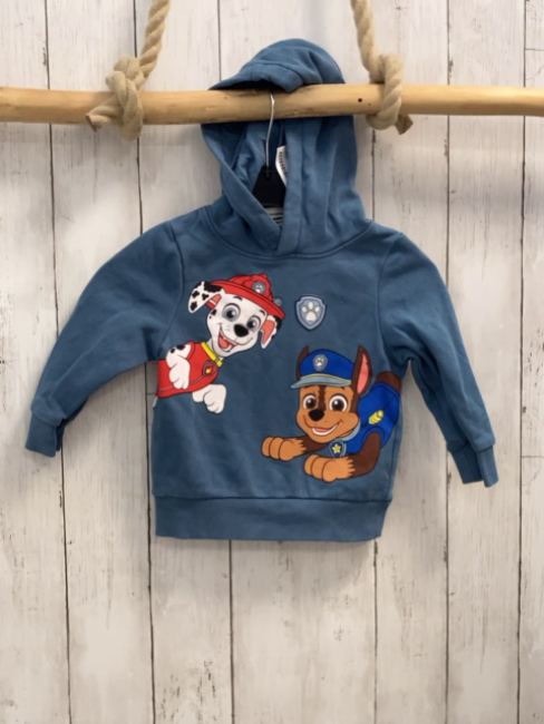 Paw Patrol  Pullover  Gr. 92  blau Kapuze Paw Patrol Hunde 