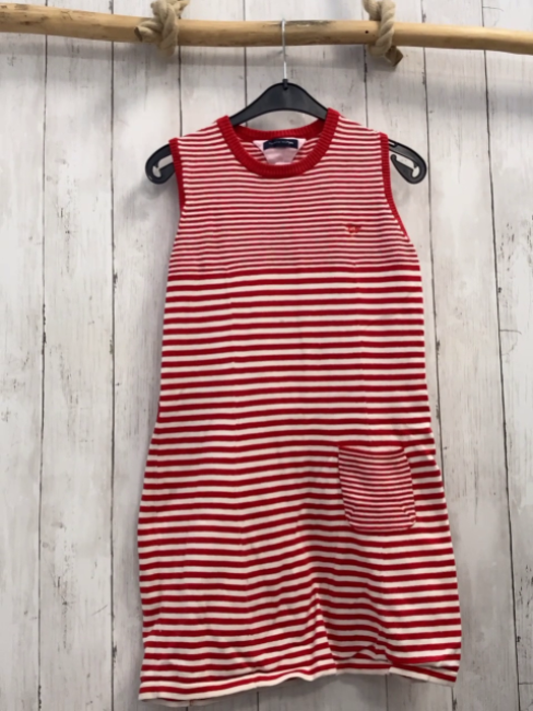 Tommy Hilfiger  Kleid  Gr. 152  rot weiße Streifen Strick
