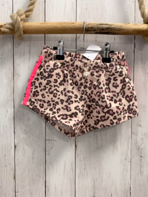 Zara  Shorts  Gr. 116  beige braun rosa leoprint 