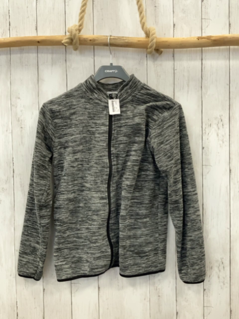  Fleecejacke Gr. 146  grau schwarz meliert