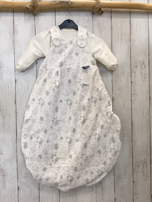 2tlg Alvi  Schlafsack Gr. 68/74  weiß graue Schafe  + weißer Innenschlafsack 