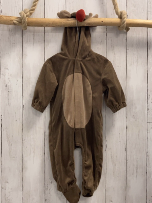 Zara  Overall Gr. 74  hellbraun Plüsch Kapuze 