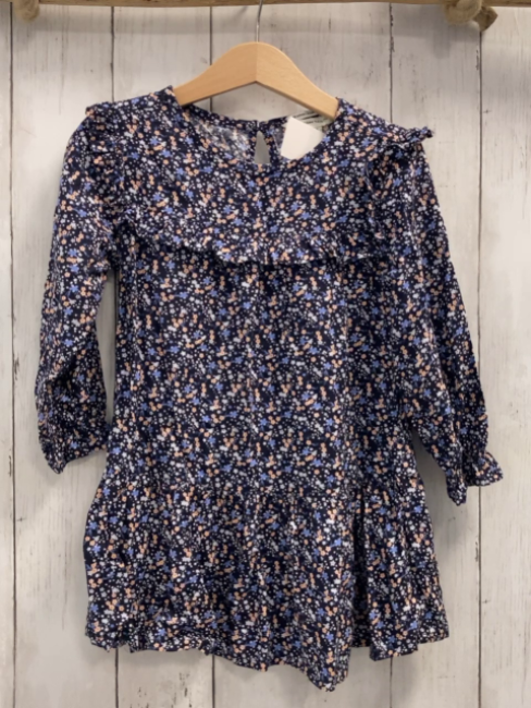 Tom Tailor  Kleid  Gr. 92  schwarz Blumen Rüschen 