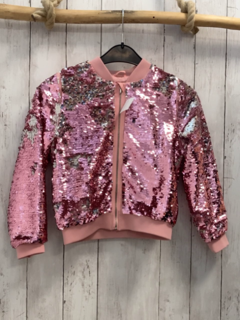 H&M Pailettenjacke Gr. 128  rosa Pailetten