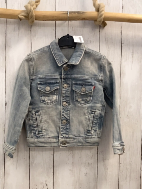 LTB Jeansjacke Gr. 104  grau blau washed Look