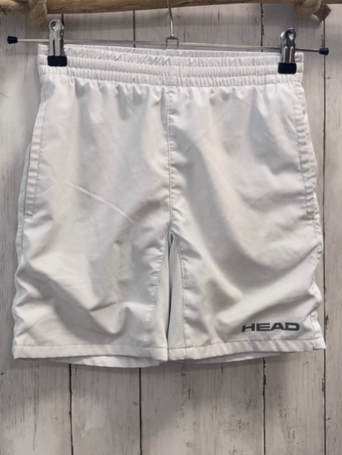 Head Sportshorts Gr. 140  weiß graue Schrift