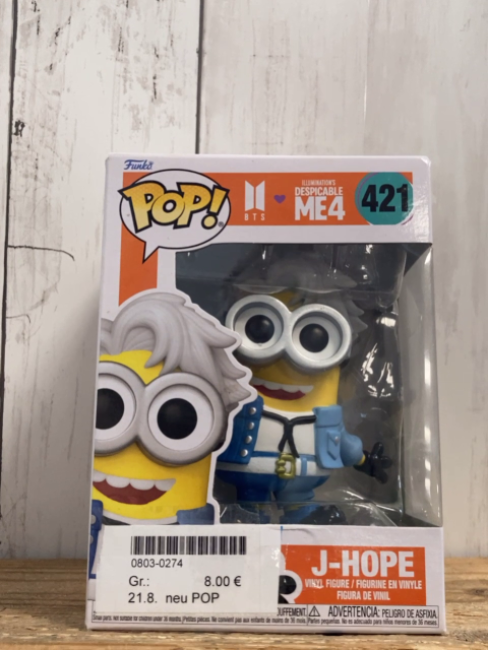 neu POP Plastikspielzeug J-Hope Despicable Me4