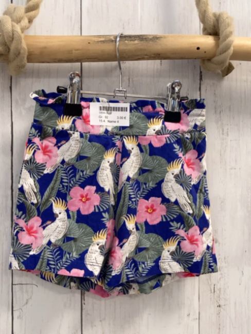 Name it  Shorts  Gr. 92  blau kakadus Blätter 