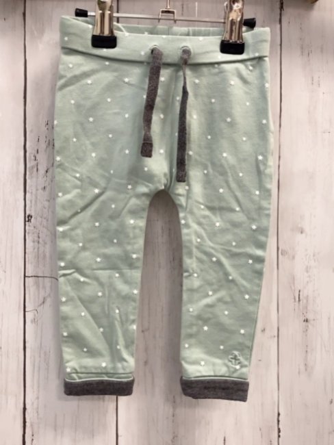 Noppies  Leggings  Gr. 68  mint weiße Sterne grauer Saum 