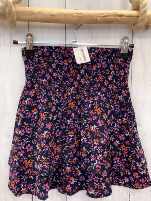  Rock Gr. 122  blau beere orange Blumen