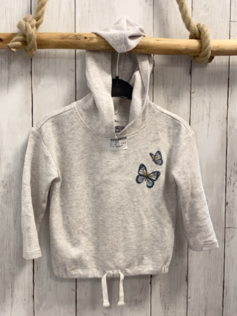 Oshkosh  Pullover  Gr. 92  grau Struktur Kapuze 