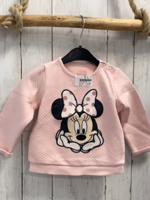   Pullover  Gr. 86  rosa Rautenmuster Minnie Mouse 