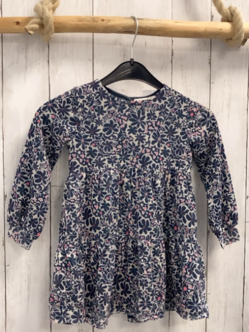 Garcia  Kleid  Gr. 92  hellgau Blumen 