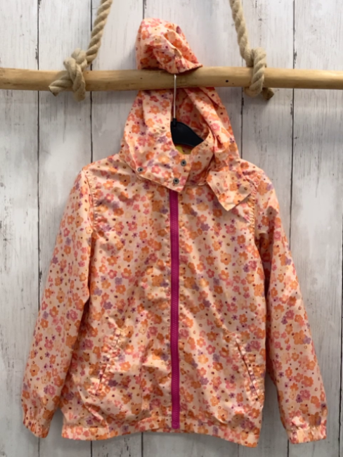 esprit Jacke Gr. 116  oange Blumen pink Reißverschluss