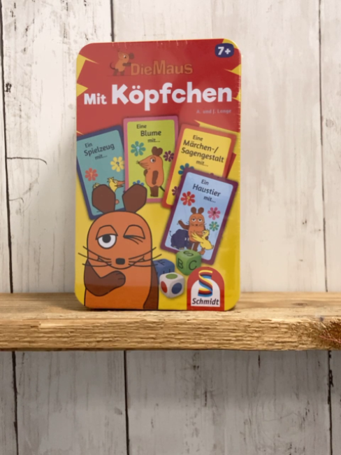 neu  Spiel Die Maus Mit Köpfchen Blechdose 