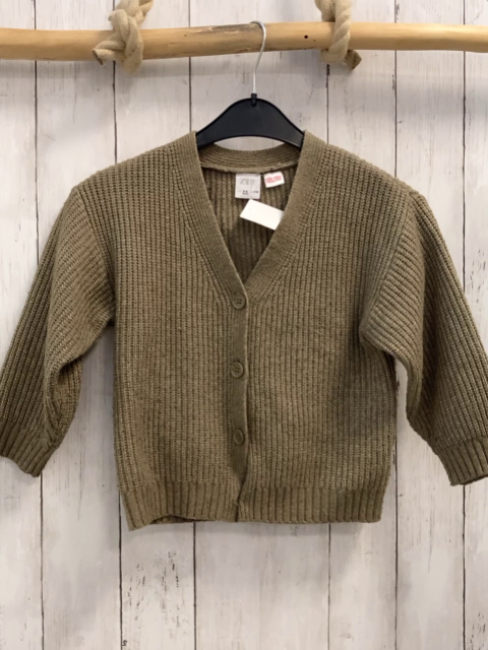 Zara  Strickjacke  Gr. 116  kiwi hellgrau meliert 