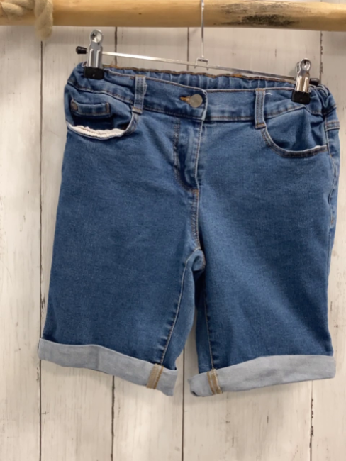   Shorts  Gr. 152  blau Jeans Umschlag Bund verstellbar 