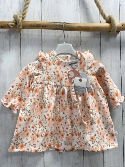 neu sergent major Kleid + Stirnband Gr. 74  weiß orange Blumen NP 39 €