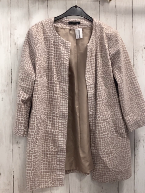 Comma  Jacke Gr. S  hellgrau grauer Druck 