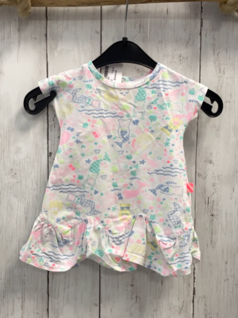 Billieblush  Kleid  Gr. 62  weiß bunte Nixen Meerespflanzen 